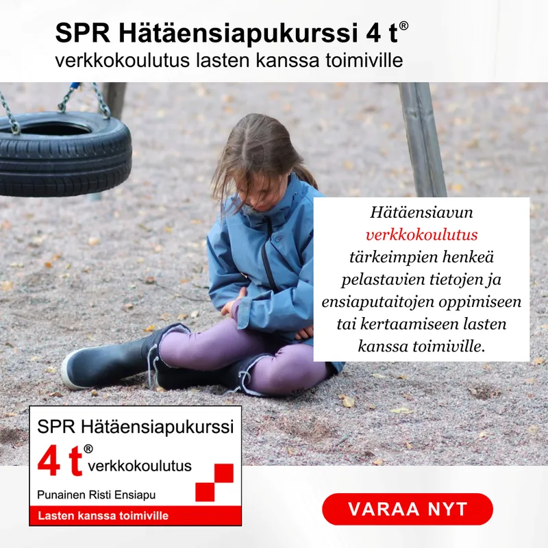 SPR Hätäensiapukurssi 4 t® verkkokoulutus lasten kanssa toimiville